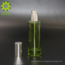 Frasco cosmético da bomba de vidro do perfume 30ml verde